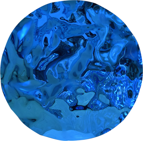 Water reflections in Blue 90 cm di Anna Sidi-Yacoub, Scultura in vendita su Singulart