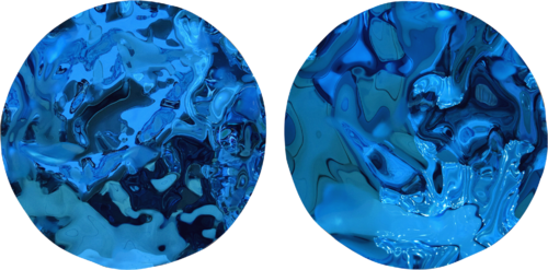 The blue seascape / Diptych / 2 Sculptures di Anna Sidi-Yacoub, Scultura in vendita su Singulart