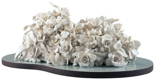Lumen Flores (White Porcelain Flowers) di Rain Harris, Scultura in vendita su Singulart