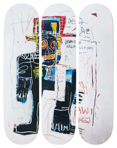 Jean-Michel Basquiat - Irony of a Negro Policeman di The Skateroom, Scultura in vendita su Singulart