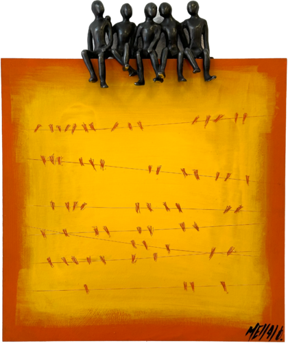 Une place au soleil...  (série : Terre d’enfants 2023) von Olivier Messas, Skulptur kaufen auf Singulart
