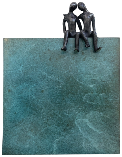 Toujours amoureux... 3/8 [BLOC VERT]  (série : Terre d’enfants 2023) de Olivier Messas, Escultura a la venta en Singulart