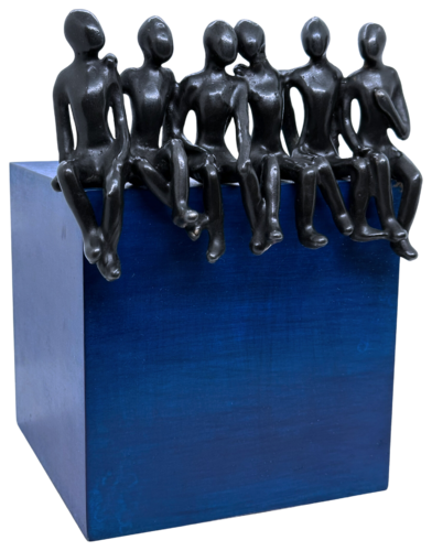 La bande de copains... [BLOC BLEU] (série : Terre d’enfants 2024) de Olivier Messas, Escultura a la venta en Singulart