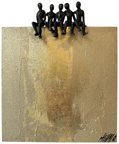 La famille heureuse...  (série : Terre d’enfants 2024) van Olivier Messas, Beeldhouwwerk te koop op Singulart