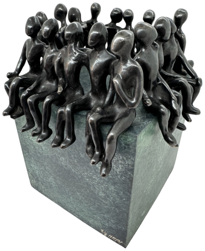 Aux 4 coins du monde... [BLOC VERT] (série : Terre d’enfants 2024) de Olivier Messas, Escultura a la venta en Singulart