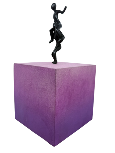 Porté par la vie... [BLOC ROSE] (série : Terre d’enfants 2026) par Olivier Messas, Sculpture en vente sur Singulart