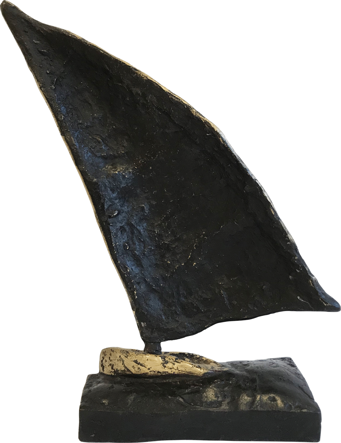 Le petit voilier noir et or... 3/8 (Esprit voile 2016) Olivier Messas Skulptur zu verkaufen