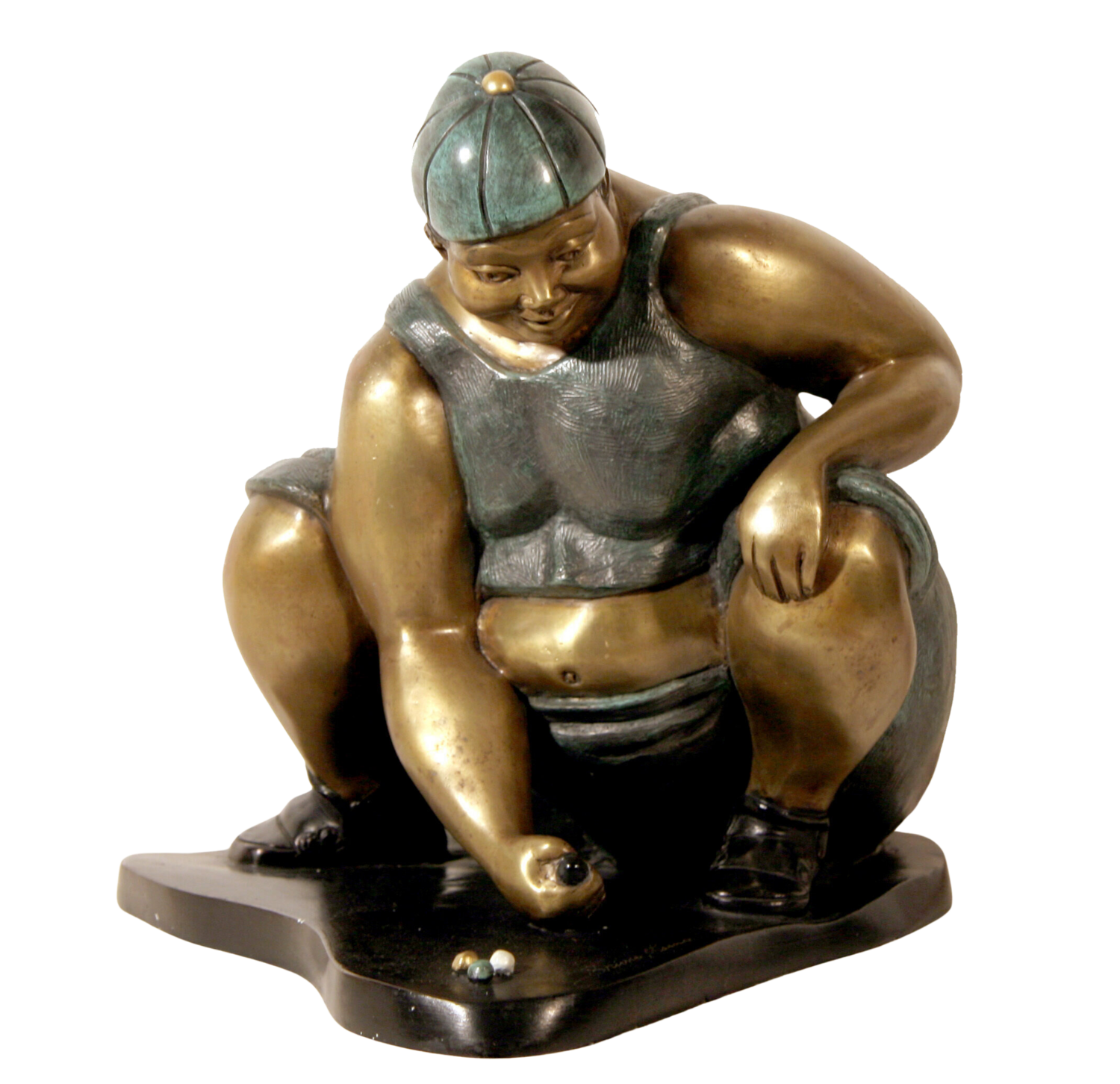 Jugando Canicas Bruno Luna Sculpture for sale