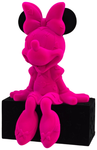 Patryk Konrad - Minnie velvet pink on black stand - Limited edition von Patryk Konrad Patora, Skulptur kaufen auf Singulart