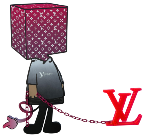 Brillohead Pink LV van Artlord, Beeldhouwwerk te koop op Singulart