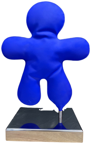 Petit Bonhomme bleu mat F1 van Henri Iglesis, Beeldhouwwerk te koop op Singulart