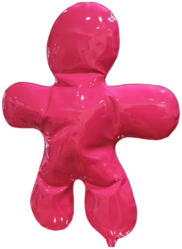 Petitbonhomme rosé laqué F2 van Henri Iglesis, Beeldhouwwerk te koop op Singulart