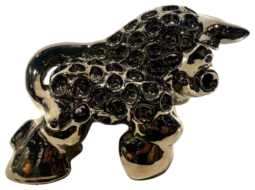 Taureau alvéolé brillant von Imfré Gite, Skulptur kaufen auf Singulart