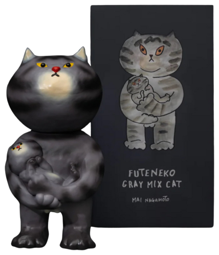 Futeneko / Gray Mix Cat von Mai Nagamoto, Skulptur kaufen auf Singulart