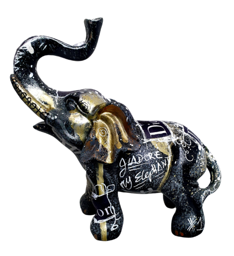 Pop Urban Dior Elephant - Statue Résine Street Art van Priscilla Vettese, Beeldhouwwerk te koop op Singulart