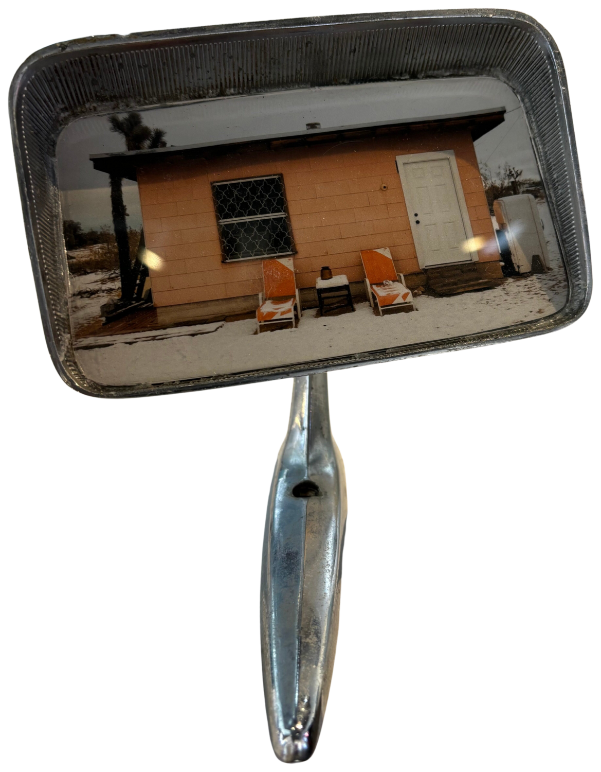 Vintage Side-view mirror Pink Cabin Kathrine Flynn Skulptur zu verkaufen