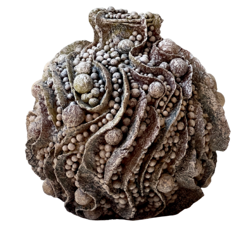 Terravoluta — Sculptural Organic Vessel in Earth Tones von Natalia Tykhoniuk, Skulptur kaufen auf Singulart