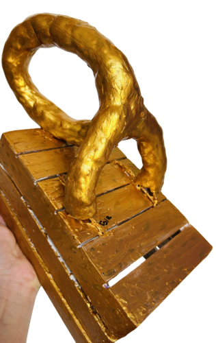 Golden Thought by Tsia Tskhovrebashvili, 彫刻 for Sale on Singulart