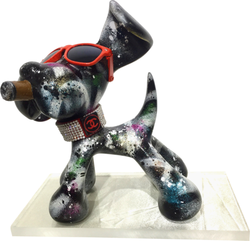 Happy dog in the street de Patrick Cornée, Escultura a la venta en Singulart
