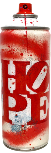 Spray can, Hope II, red and white di Patrick Cornée, Scultura in vendita su Singulart