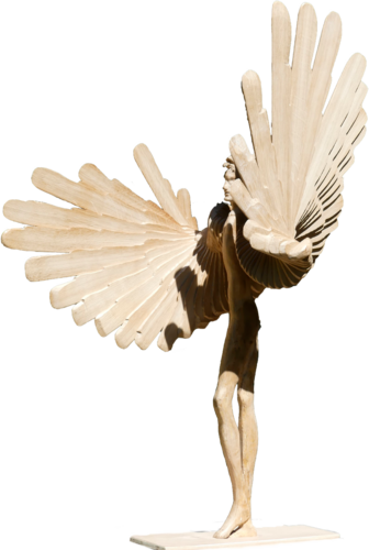 l'Ange Echevelé , livide, échappé des tempêtes.  sm 815 van Jean Paul Boyer, Beeldhouwwerk te koop op Singulart