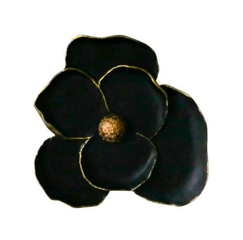 „Schwarzer Mohn in Gold“ van Alexei Kalatchev, Beeldhouwwerk te koop op Singulart