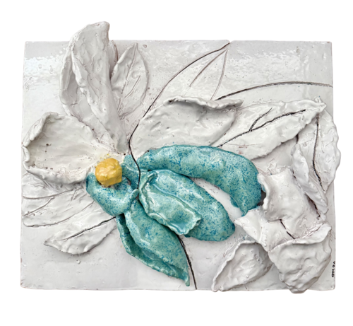 Magnolia bianca e azzurra by Ombretta Bugani, Sculpture for Sale on Singulart