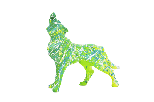 GREEN WOLF van Vincent Bardou, Beeldhouwwerk te koop op Singulart