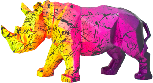 GRAFFITI RHINO di Vincent Bardou, Scultura in vendita su Singulart