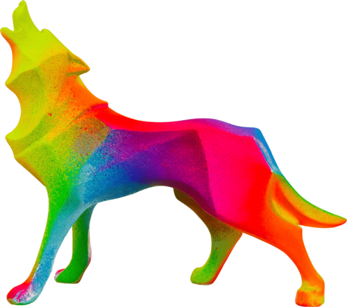COLOR WOLF van Vincent Bardou, Beeldhouwwerk te koop op Singulart
