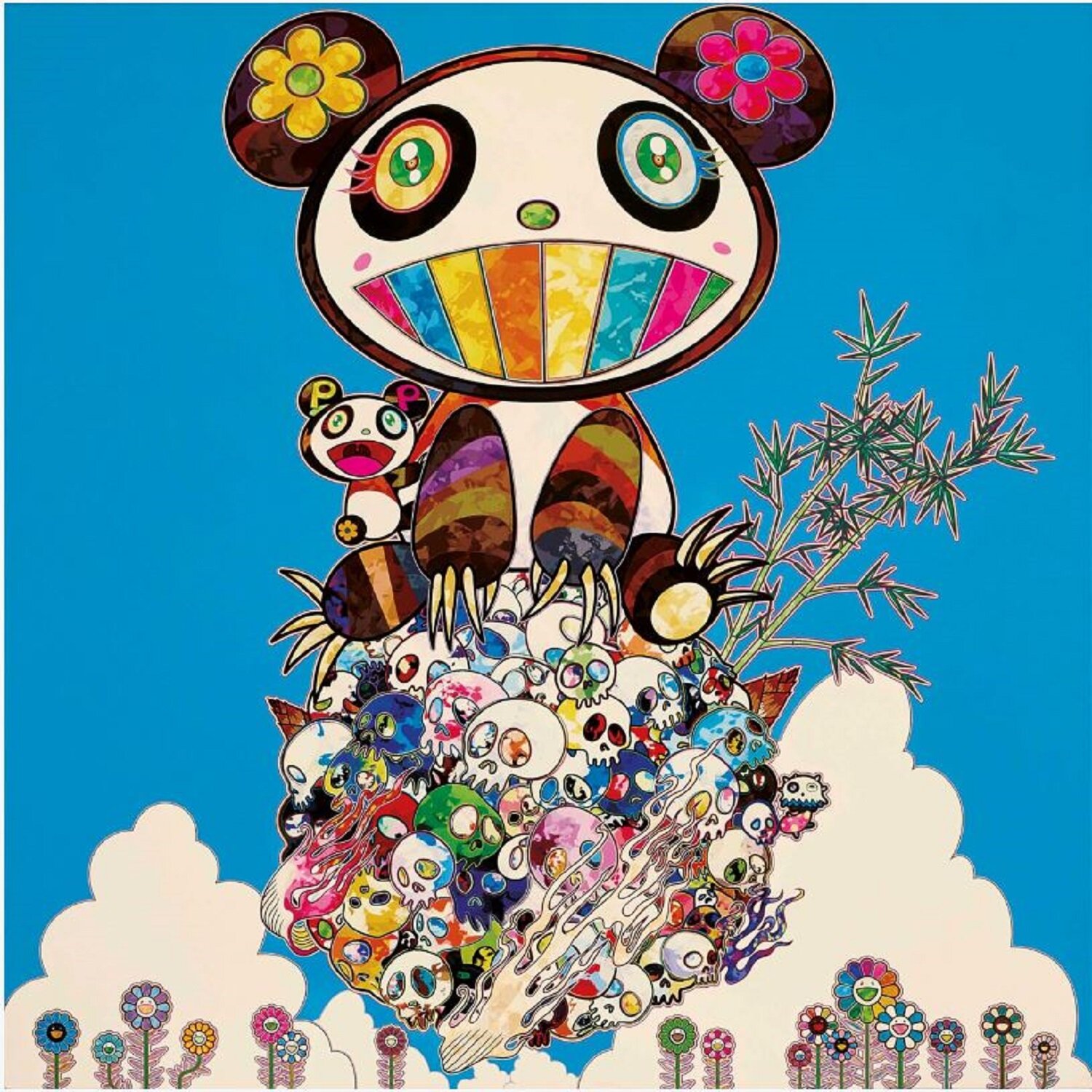 A Panda Family Against the Blue Sky, Takashi Murakami 2014 - SINGULART